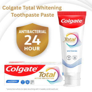 Colgate Total Whitening Toothpaste – 4 Pack (5.1 oz) | Antibacterial Fluoride Formula for Plaque, Gingivitis & Sensitivity | Stain Removal & Mint Fresh Whitening Toothpaste