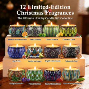 Christmas Scented Candles Gift Set,12 Pack Candles for Home Scented