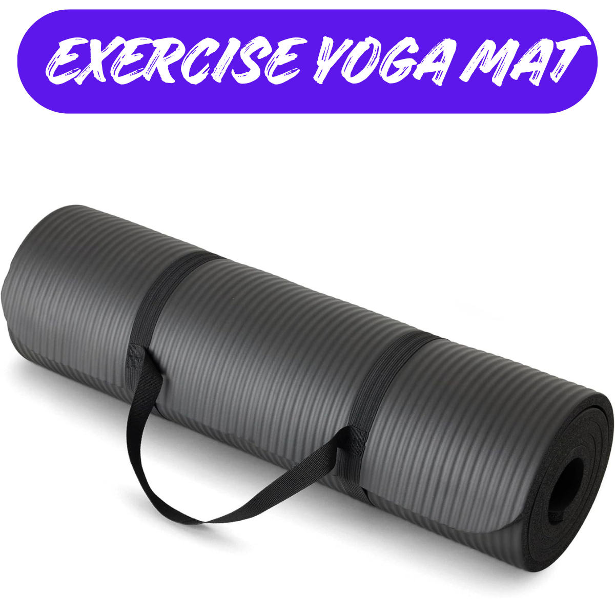 Amazon Basics Extra Thick Exercise Yoga Mat with Carrying Strap