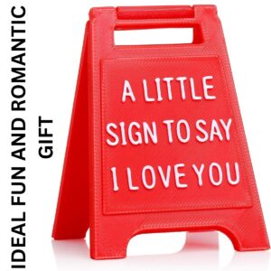 Mini I Love You Valentine’s Day Sign – Romantic Anniversary & Birthday Gift for Girlfriend, Wife or Fiancée