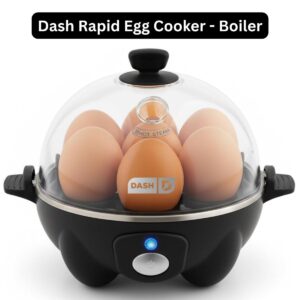 Dash Rapid Egg Cooker – 7 Egg Boiler, Poacher & Steamer | BPA-Free, Dishwasher Safe Egg Cooker with Measuring Cup