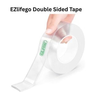EZlifego Heavy Duty Double Sided Tape 16.5FT – Nano Adhesive Mounting Tape for Wall Decor, Posters & Home Organization