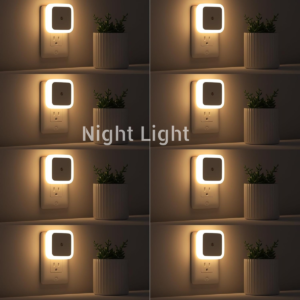 Dusk to Dawn LED Night Lights Plug into Wall – 8 Pack Warm White Night Lamps for Bedroom, Hallway & Bathroom