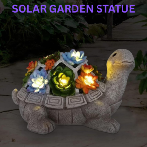 Nacome Solar Garden Turtle Statue with LED Lights – Outdoor Patio & Yard Decor Gift for Mom and Grandma
