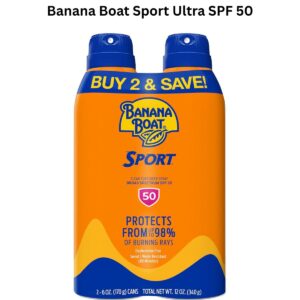 Banana Boat Sport Ultra SPF 50 Sunscreen Spray Twin Pack | Water Resistant Sun Protection
