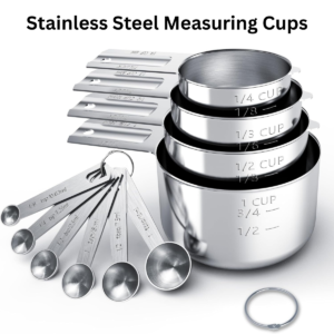Stainless Steel Measuring Cups & Spoons Set | 10-Piece Kitchen Measuring Tools