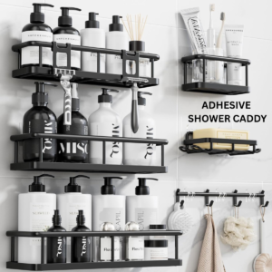 Adhesive Shower Caddy 6-Pack – No-Drill Bathroom Storage