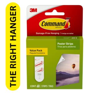Command Poster Strips 60 Pack – Damage-Free Wall Hangers