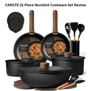 CAROTE 21-Piece Nonstick Cookware Set Review